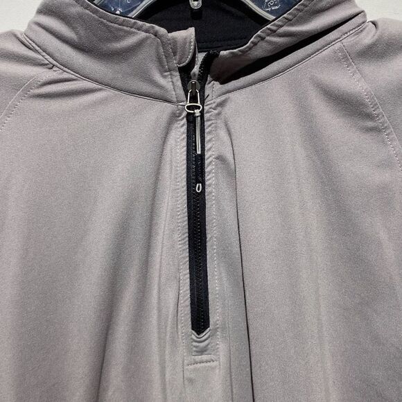 Cloudveil Men's Long-Sleeve Half Zip Stand-Up Collar Gray Shirt - Picture 3 of 10